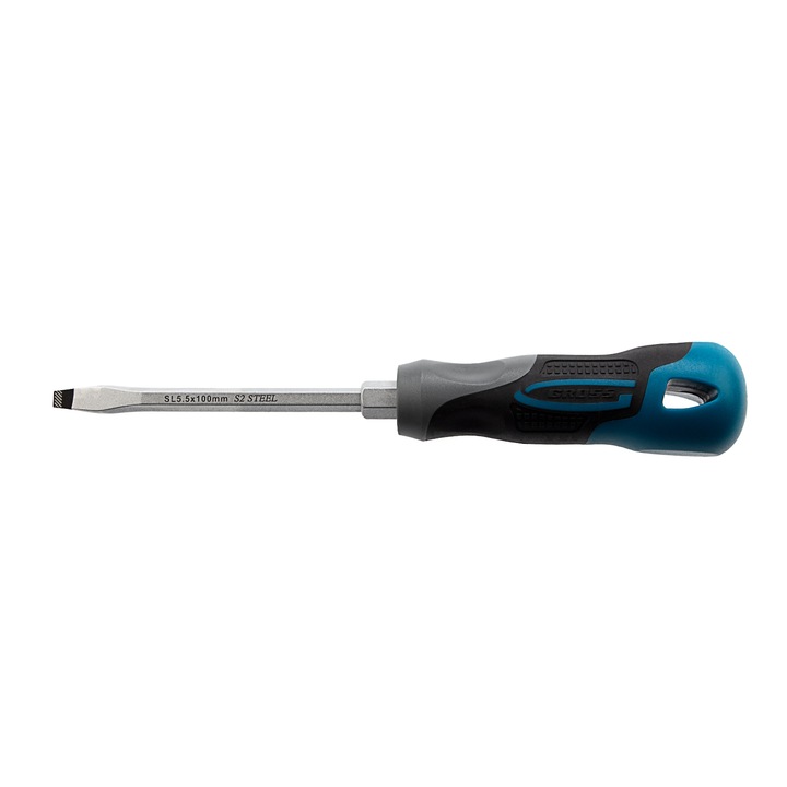 Отвертка GROSS SL5,5 х 100 mm, трикомпонентна дръжка