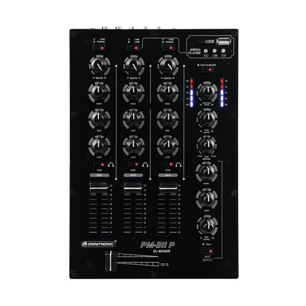 Mixer Dj Omnitronic PM-311P 3 Canale cu Media Player