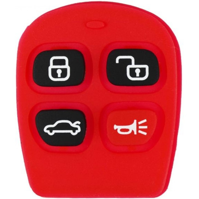 Husa silicon cheie comaptibil KIA, 4 butoane, rosu