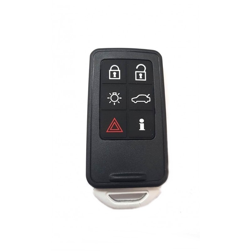 Carcasa cheie Smartkey compatibil Volvo, 6 butoane, cu lamela, negru