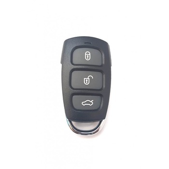 Carcasa cheie compatibil Kia, 3 butoane, +1 buton panica, negru Carcasa cheie compatibil Kia, 3 butoane, +1 buton panica, negru
