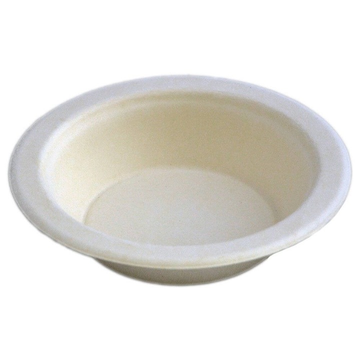 Biológiailag lebomló levesestál, 400 ml, 20 db/készlet, 20 db/készlet, cukornád, újrahasznosítható, egyszer használatos étkészlet