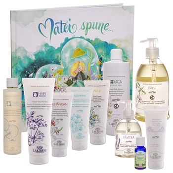 Pachet de ingrijire corporala mama si copil +3 ani, Lakshmi, 11 produse bio-organice Pachet de ingrijire corporala mama si copil +3 ani, Lakshmi, 11 produse bio-organice