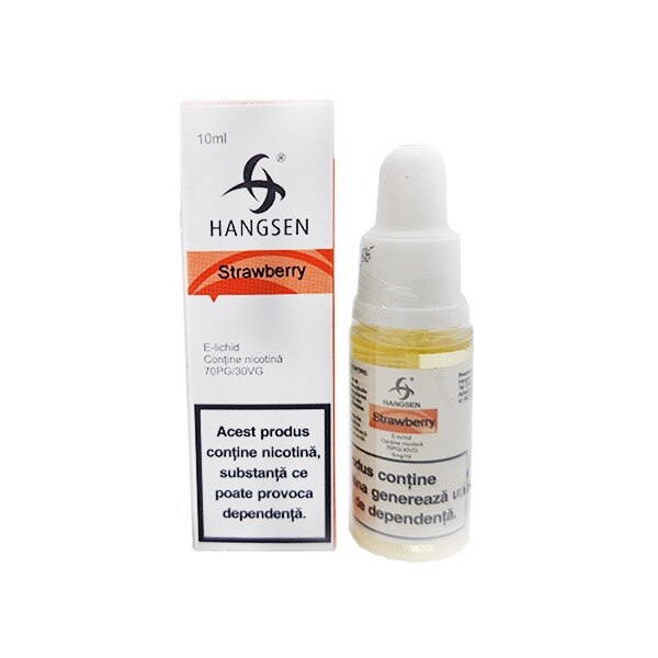 Lichid Tigara Electronica Strawberry / Hangsen - 10ml ,18mg/Nicotina