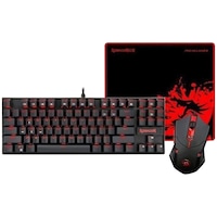 Kit gaming Redragon Essentials V2, Tastatura, mouse, mousepad, Negru