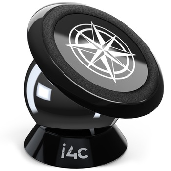 Suport Auto Magnetic universal pentru telefon cu rotire 360°, ajustabil orice directie si compatibil cu orice model de telefon, montare pe bordul masinii, Argintiu/Negru Suport Auto Magnetic universal pentru telefon cu rotire 360°, ajustabil orice directie si compatibil cu orice model de telefon, montare pe bordul masinii, Argintiu/Negru