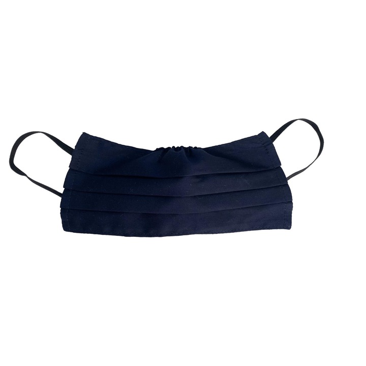 Set 5 masti de protectie din bumbac 100/%, 2 straturi, 3 pliuri, bleumarin