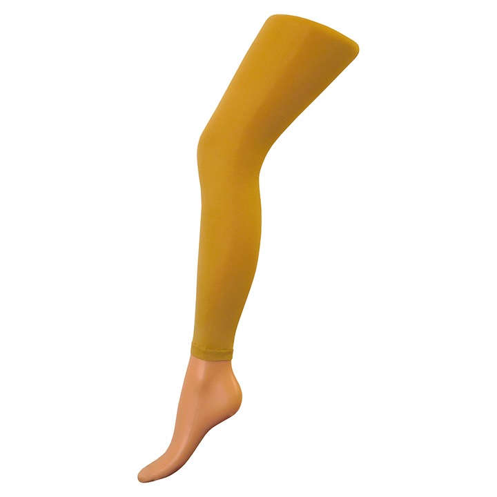 Elegáns, 3/4-es drapp nylon leggings, női leggings, kamasz lábfejnélküli harisnya (40 DEN, 3-as)