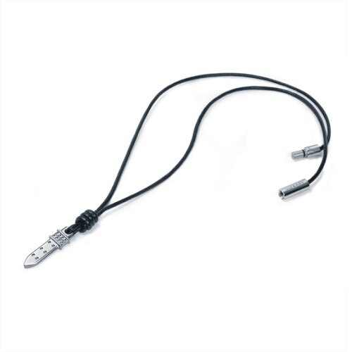 Colier Viceroy 2221C01011, barbatesc, snur piele neagra, pandativ inox argintiu