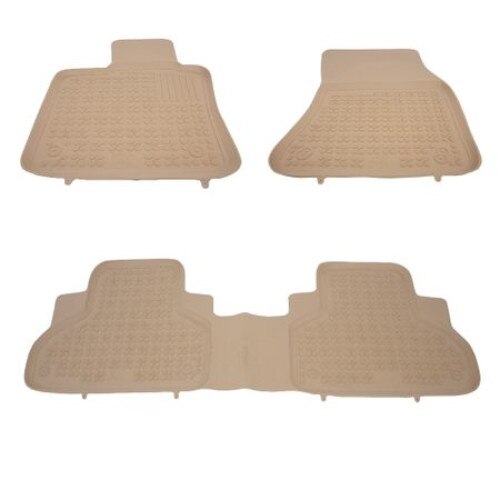 Set 4 covoare auto cauciuc tip tavita BMW X6 F16 dupa 2014 BEJ