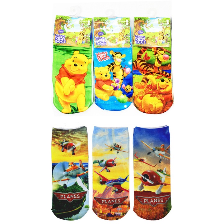 Zokni keszlet Disney 6 Micimacko, Többszínű