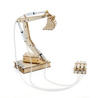 jucarie educationala copii model excavator diy kit experiment stiintific puzzel 3d din lemn sistem pneumatic si hidraulic interactiva034 imagen 45_0_
0