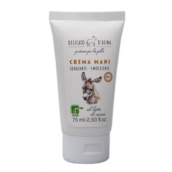 Crema de maini bio hidratanta La Dispensa, Delicato d'Asina cu lapte de magarita, 75 ml Crema de maini bio hidratanta La Dispensa, Delicato d'Asina cu lapte de magarita, 75 ml