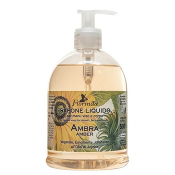 Sapun lichid vegetal hidratant La Dispensa, Florinda cu chihlimbar si ulei de Jojoba, 500 ml Sapun lichid vegetal hidratant La Dispensa, Florinda cu chihlimbar si ulei de Jojoba, 500 ml