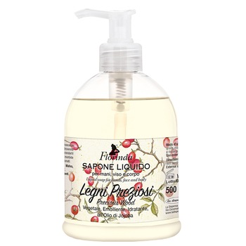 Sapun lichid vegetal hidratant La Dispensa, Florinda cu ulei de lemn pretios si ulei de Jojoba, 500 ml Sapun lichid vegetal hidratant La Dispensa, Florinda cu ulei de lemn pretios si ulei de Jojoba, 500 ml