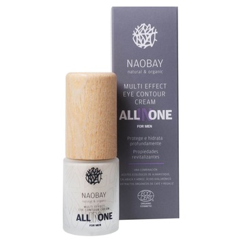 Crema bio revitalizanta pentru conturul ochilor Naobay, All In One cu acid hialuronic, Barbati, 15 ml Crema bio revitalizanta pentru conturul ochilor Naobay, All In One cu acid hialuronic, Barbati, 15 ml