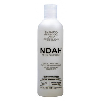 Sampon natural fortifiant Noah, 1.3 cu lavanda pentru uz frecvent si scalp sensibil, 250 ml Sampon natural fortifiant Noah, 1.3 cu lavanda pentru uz frecvent si scalp sensibil, 250 ml