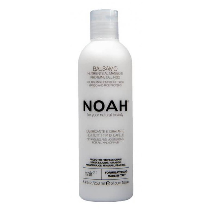 Balsam natural nutritiv si hidratant Noah, 2.1 cu mango pentru toate tipurile de par, 250 ml