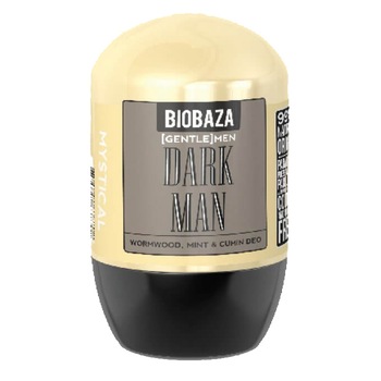 Deodorant natural pe baza de piatra de alaun Biobaza, Dark Man cu menta si chimion, Barbati, 50 ml