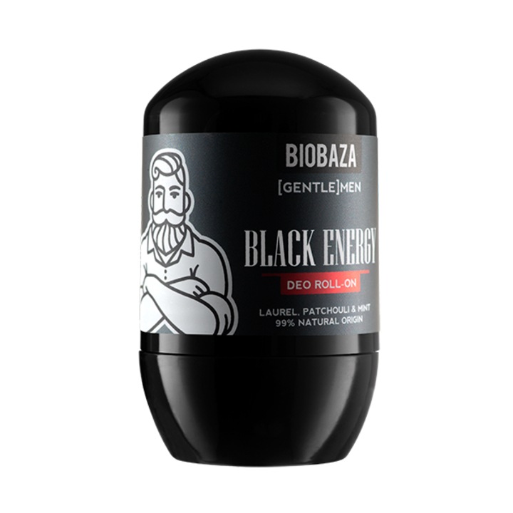 Deodorant natural pe baza de piatra de alaun Biobaza, Black Energy cu dafin si patchouli, Barbati, 50 ml