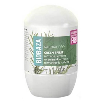 Deodorant natural pe baza de piatra de alaun Biobaza, Green Spirit cu verbena si rozmarin, Femei, 50 ml