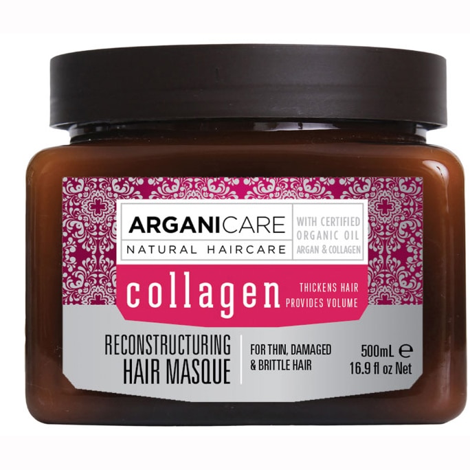 Masca regeneranta Arganicare cu colagen pentru par subtire, deteriorat si fragil, 500 ml