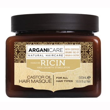Masca reparatoare Arganicare cu ulei de ricin pentru toate tipurile de par, 500 ml Masca reparatoare Arganicare cu ulei de ricin pentru toate tipurile de par, 500 ml