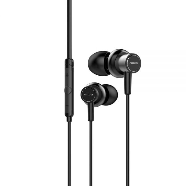 Casti Audio aiwa Black Diamond Hi-Res Audio In-Ear cu Microfon pe