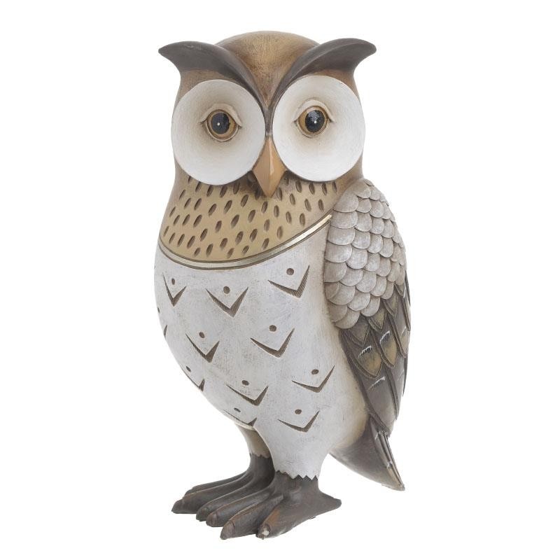 Bufnita decorativa din rasina 10.5x10.5x20 cm