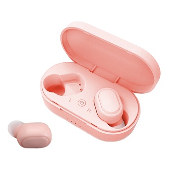 Casti wireless pentru iPhone, Xiaomi, Samsung, Huawei, Mini, Bluetooth 5.0, M1, TWS, Touch, IPX5, Impermeabil, Roz Casti wireless pentru iPhone, Xiaomi, Samsung, Huawei, Mini, Bluetooth 5.0, M1, TWS, Touch, IPX5, Impermeabil, Roz