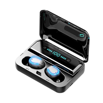 Casti wireless pentru iPhone, Xiaomi, Huawei, Sport, Bluetooth 5.0, F9-5, TWS, Stereo, IPX7, Display digital, Impermeabil, Stil U Casti wireless pentru iPhone, Xiaomi, Huawei, Sport, Bluetooth 5.0, F9-5, TWS, Stereo, IPX7, Display digital, Impermeabil, Stil U