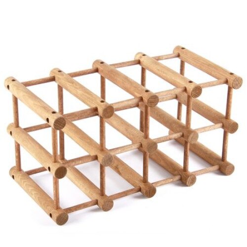 Suport lemn natur , pentru 8 sticle vin , ClauM