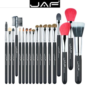 Set 18 pensule machiaj JAF®, maner din lemn, par natural, ochi, obraji, buze, negru Set 18 pensule machiaj JAF®, maner din lemn, par natural, ochi, obraji, buze, negru