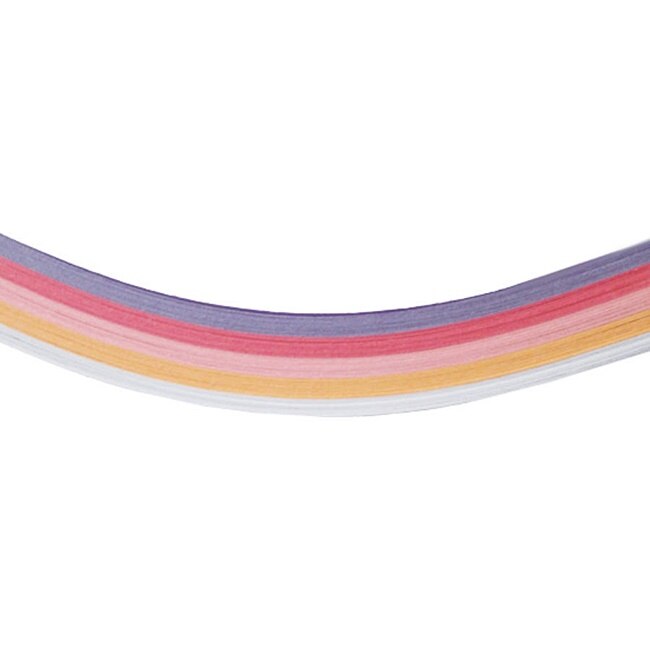 Set hartie Quilling 300 buc - Culorile violetei inflorite, 3-5-7 mm x 30 cm