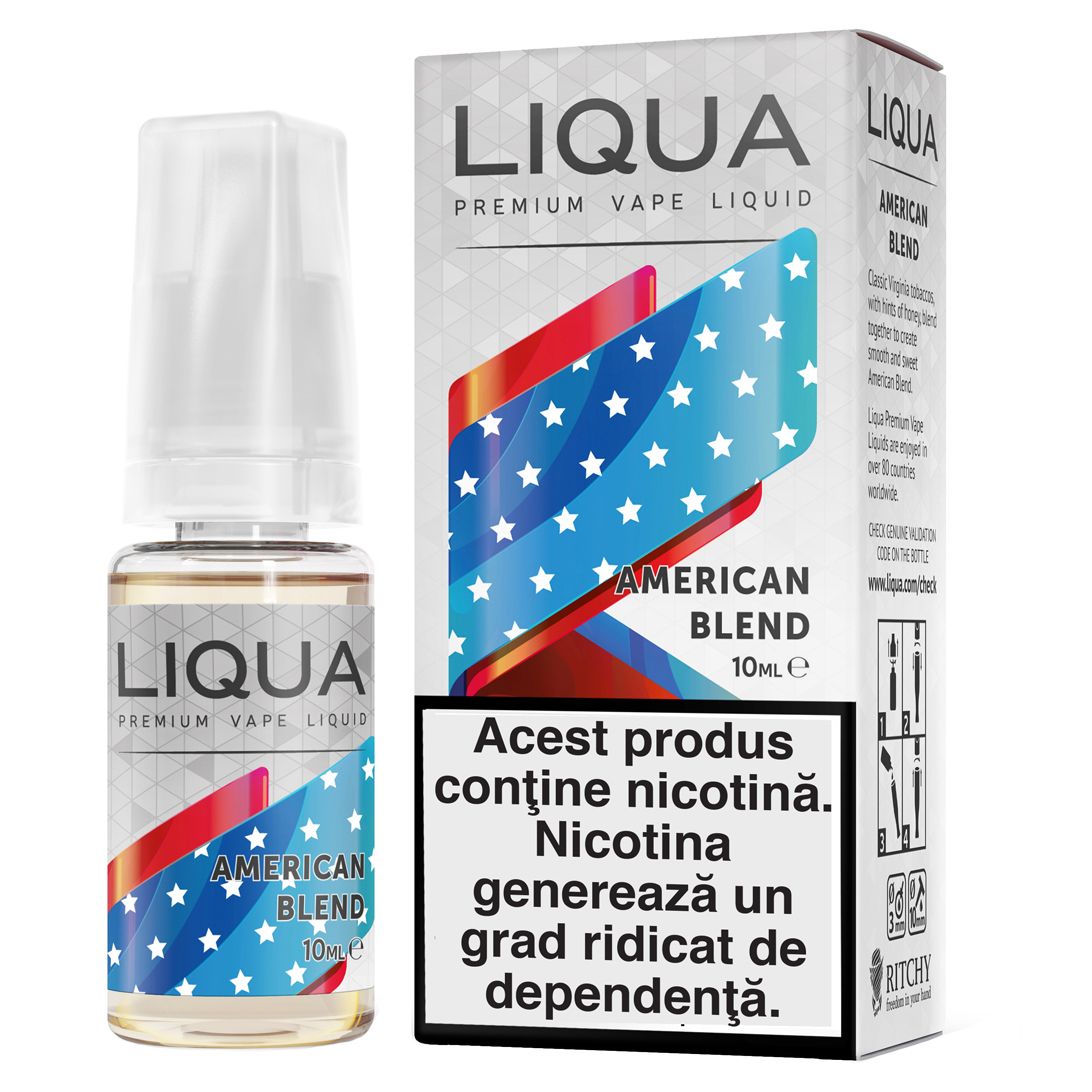 Lichid Tigara Electronica Liqua Elements - American Blend ,10ml ,18mg/ml