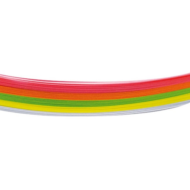 Set hartie Quilling 300 buc - Culori neon vii, 3-5-7 mm x 5 culori