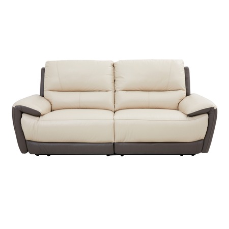 Canapea 3 locuri, Md 50052, Piele naturala suprafata de contact, cu 2 reclinere electrice si port USB, 214 cm