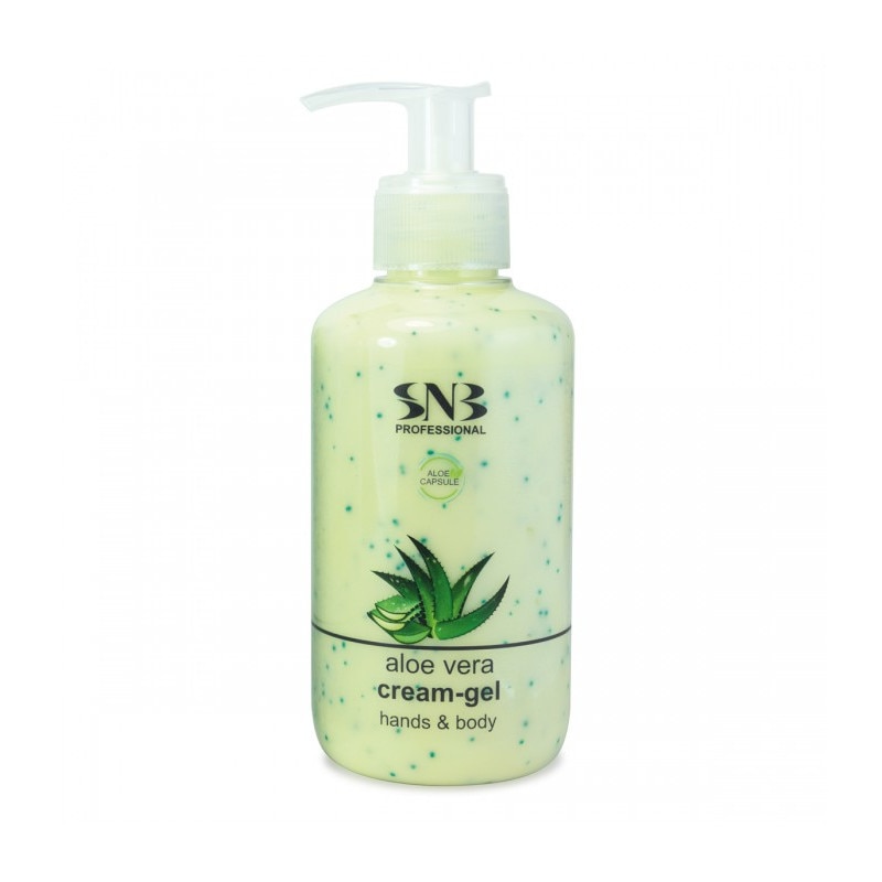 Crema Gel pentru maini si corp cu particule de Aloe Vera SNB 250ml