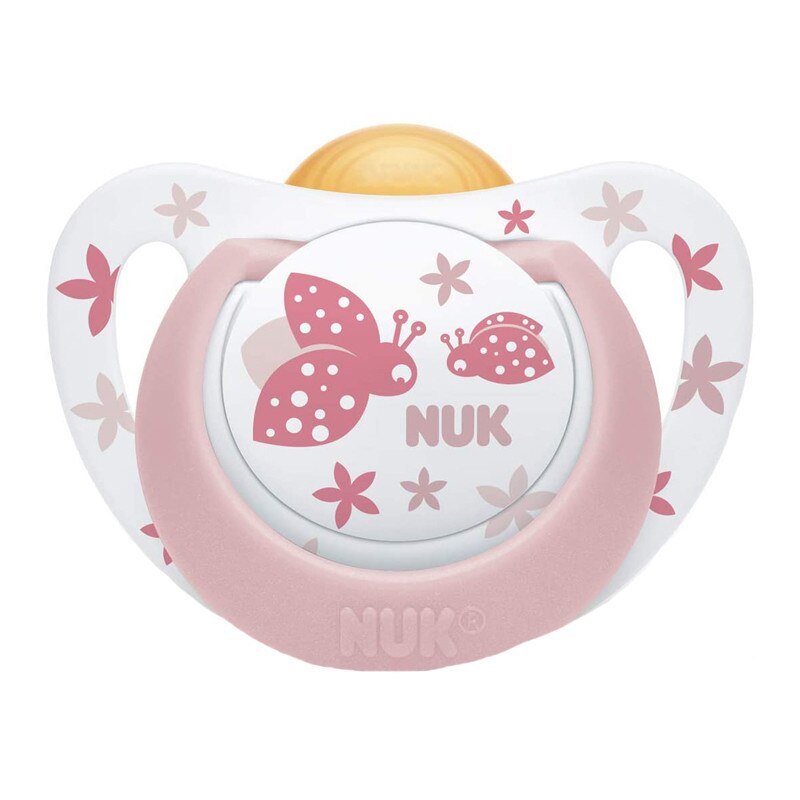 Suzeta ortodontica din latex 0-6 luni Nuk Genius Color 726027R, Roz