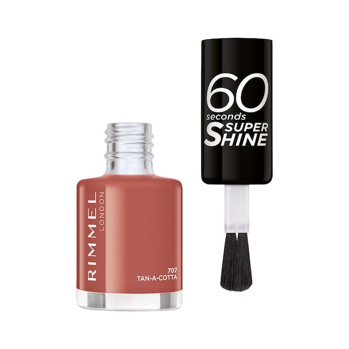 Лак за нокти Rimmel 60 Seconds Super Shine 707 Tan-A-Cotta, 8 мл
