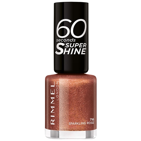 Lac de unghii Rimmel 60 Seconds Super Shine 716 Sparkling Rose, 8 ml