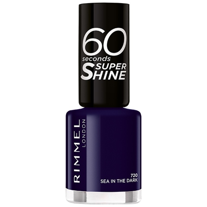 Лак за нокти Rimmel 60 Seconds Super Shine 720 Sea In The Dark, 8 мл
