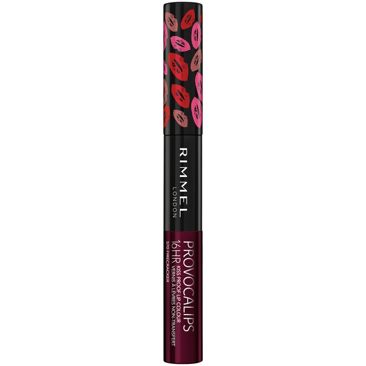 Течно червило Rimmel London Provocalips 570 Firecracker, 7 мл