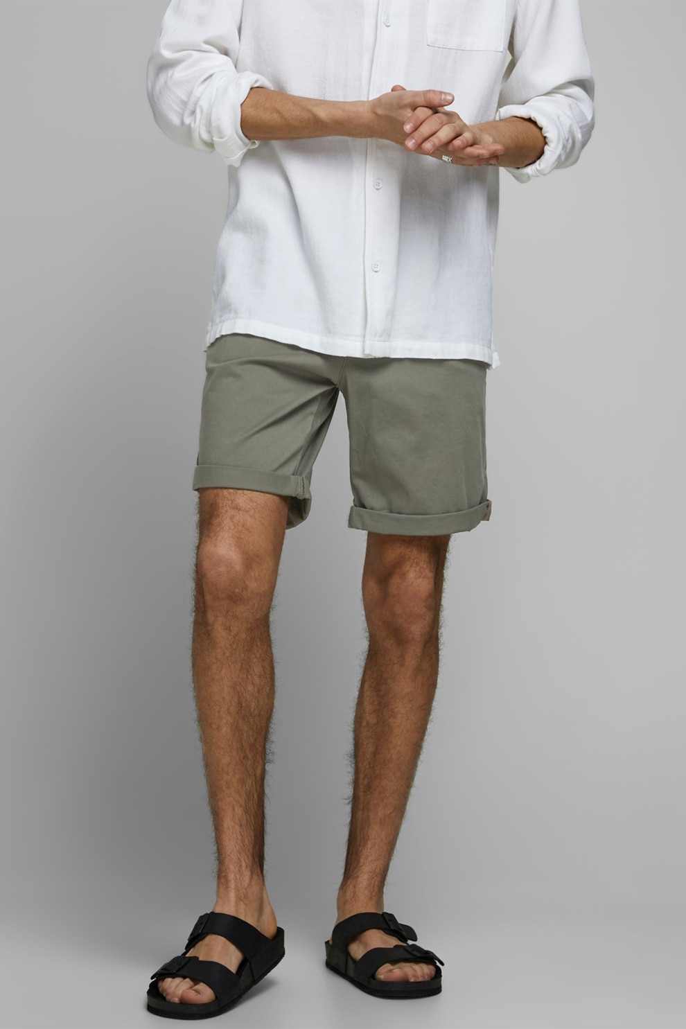Jack & Jones, Bermude chino regular fit Bowie, Kaki, S