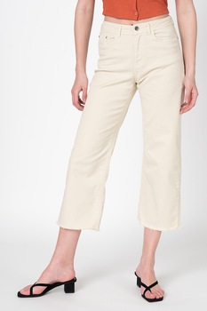 JdY, Blugi crop cu croiala dreapta Tonya, Crem JdY, Blugi crop cu croiala dreapta Tonya, Crem