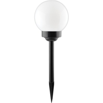Lampa solara ENTAC, 2xLED, pentru gradina, 51 cm inaltime, plastic, tip glob, alb/negru Lampa solara ENTAC, 2xLED, pentru gradina, 51 cm inaltime, plastic, tip glob, alb/negru