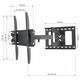 Techly ICA-PLB 148L dönthető fali karos konzol, 32-65" LCD TV, fekete