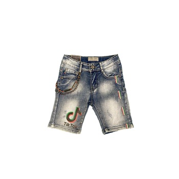 Pantaloni denim scurti baieti, model Tik Tok Moda Pantaloni denim scurti baieti, model Tik Tok Moda