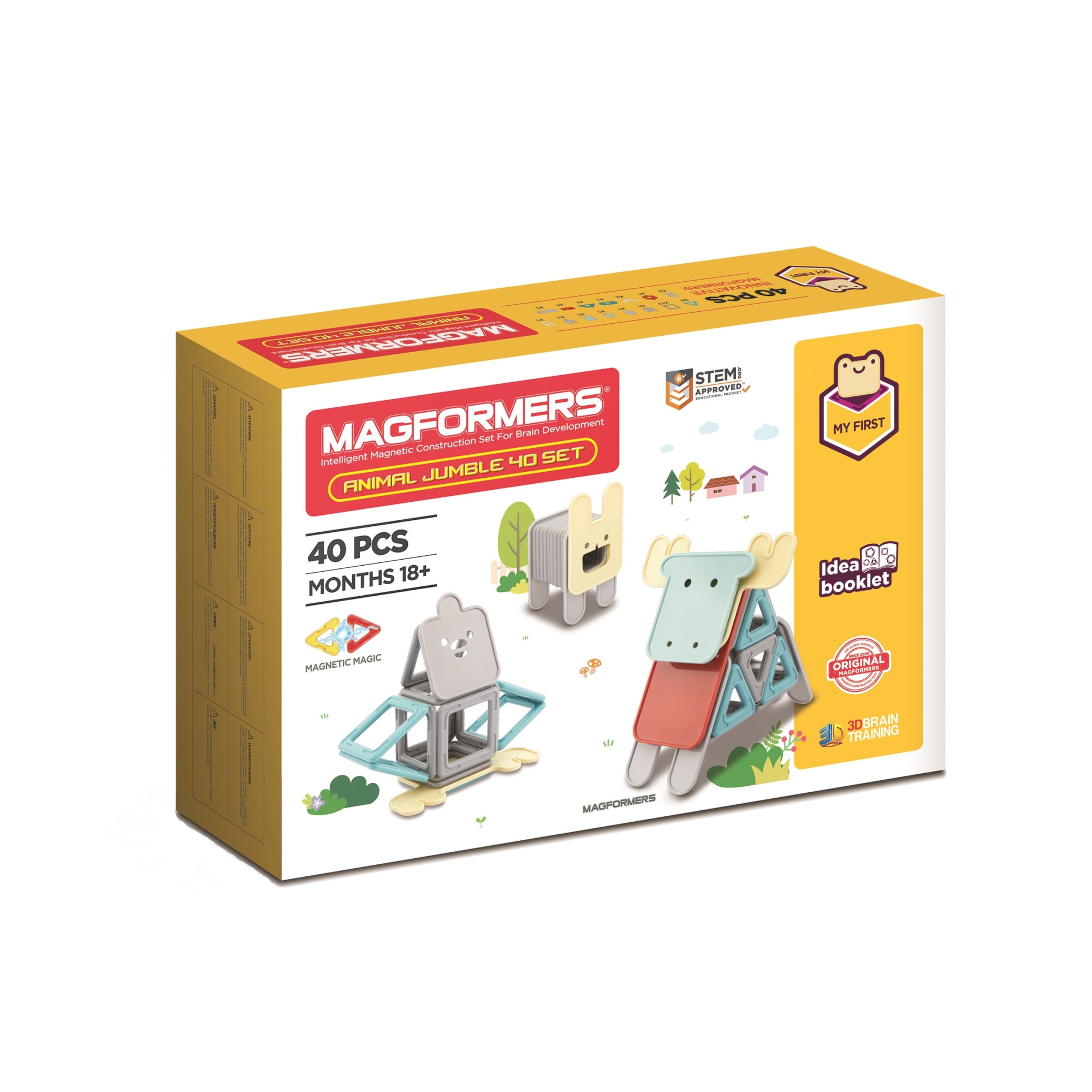 Set magnetic de construit- Magformers Animale, 40 piese