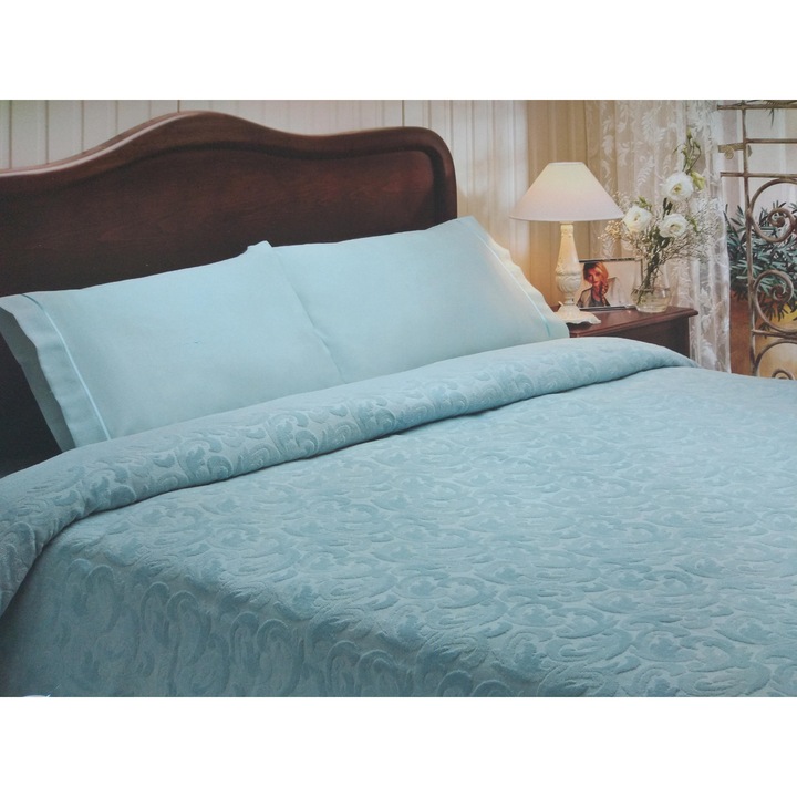 Спален комплект Tivolyo Home Baroc Mint, 100% памук, Жакард, 4 части